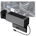 Baseus Deluxe Metal Auton Järjestelijä USB-Laturilla CRCWH-A01 - Musta