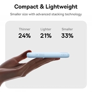 Baseus EnerFill FC11 20000mAh powerbank 22.5W - USB-C- ja Lightning-kaapelit - sininen