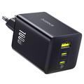 Baseus EnerFill FE11 100W 3-porttinen pikalaturi - EU-pistoke - musta