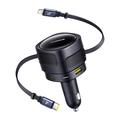 Baseus Enjoyment Max 90W autolaturi USB-C- ja Lightning-kaapeleilla - musta