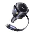 Baseus Enjoyment Max 90W autolaturi USB-C- ja Lightning-kaapeleilla - musta