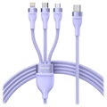 Baseus Flash Series II 3-1:ssä Pikalatauskaapeli - 1.5m - Violetti