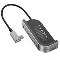 Baseus GN39F Multifunktionaalinen USB-C Keskitin - Tummanharmaa