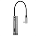 Baseus GN39F Multifunktionaalinen USB-C Keskitin - Tummanharmaa