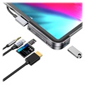 Baseus GN39F Multifunktionaalinen USB-C Keskitin - Tummanharmaa