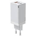 Baseus GaN2 Pro Pikalaturi USB-C Kaapelilla CCGAN2P-B02 - 65W - Valkoinen