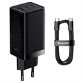 Baseus GaN3 Pro Pikalaturi USB-C-kaapelilla - 1m - Musta