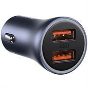 Baseus Golden Contactor Pro -autolaturi CCJD-A0G, 2x USB, 40W - harmaa - harmaa