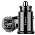 Baseus Grain Mini Smart Dual USB Autolaturi - 3.1A - Musta