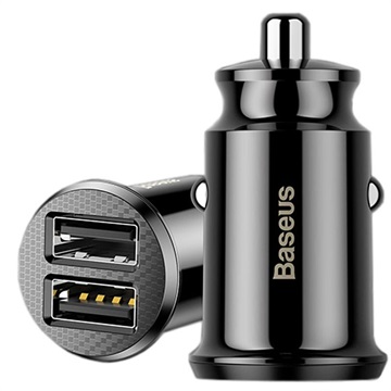 Baseus Grain Mini Smart Dual USB Autolaturi - 3.1A - Valkoinen