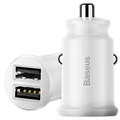 Baseus Grain Mini Smart Dual USB Autolaturi - 3.1A - Valkoinen