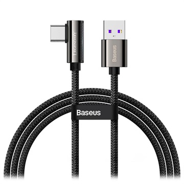 Baseus Legend Series Nylon Punottu USB-C Cable 66W - 1m - Musta