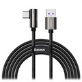 Baseus Legend Series Nylon Punottu USB-C Cable 66W - 2m - Musta