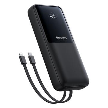 Baseus Lipow 22.5W Power Bank 20000mAh sisäänrakennetuilla Lightning- ja USB-C-kaapeleilla ja LED-näytöllä