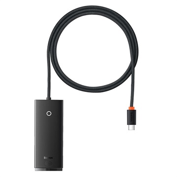 Baseus Lite Series 4-Porttinen USB-A / USB-C Hubi - 5Gbit/s - 1m - Musta