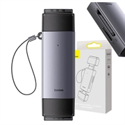 Baseus Lite -sarjan SD/TF-muistikortinlukija WKQXX060113, USB + USB-C - harmaa