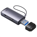 Baseus Lite Series USB-A SD/MicroSD Muistikortinlukija - Harmaa