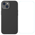 Baseus Magneettinen iPhone 14 Nestemäinen Silikonikotelo - Musta