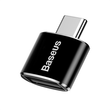 Baseus Mini CATOTG-01 USB-A / USB-C OTG Sovitin - Musta