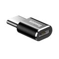 Baseus Mini Series MicroUSB / USB-C OTG-sovitin - musta