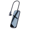 Baseus Mirror USB-C Hubi CAHUB-CZ0G - HDMI, SD/MicroSD, PD - Harmaa