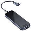 Baseus Mirror USB-C Hubi CAHUB-DZ0G - USB 3.0, RJ45, HDMI, PD - Harmaa