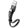Baseus Nimble Charge & Sync USB-C -kaapeli CATMBJ-01 - 23cm - Musta