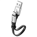 Baseus Nimble Charge & Sync USB-C -kaapeli CATMBJ-0S - 23cm - Hopea
