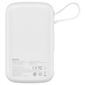 Baseus Qpow Pro Varavirtalähde USB-C-kaapelilla - 10000mAh - Valkoinen