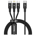 Baseus Rapid 3-in-1 USB-C Kaapeli CAMLT-SC01 - 1.5m - Musta