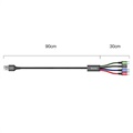 Baseus Rapid Series 4-1:ssä- Data- ja Latauskaapeli - 1.2 m - Musta