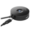 Baseus Round Box 4-porttinen USB 3.0 Hubi MicroUSB Virtalähteellä - Musta