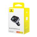 Baseus S-09 Pro Bluetooth FM-lähetin / autolaturi - 18W - Musta