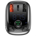 Baseus S-13 T-Type FM Lähetin / Autolaturi CCTM-B01 - Musta