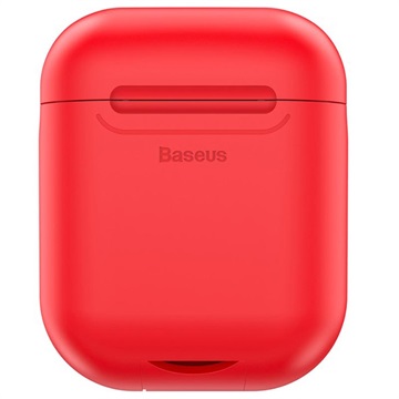 Baseus AirPods / AirPods 2 Silikoni Qi Langaton Latauskotelo - Punainen