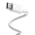 Baseus Simple Wisdom USB-A/MicroUSB-kaapeli - 1.5m, 2 Kpl. - Valkoinen