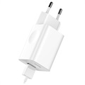 Baseus Single USB Nopea Matkalaturi CCALL-BX02 - 24W - Valkoinen