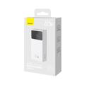 Baseus Star Lord 30000mAh QC/PD -varavirtalähde - 22.5W, USB-C, 2 x USB-A - valkoinen