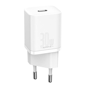 Baseus Super Si Quick Laturi 30W - USB-C - Valkoinen