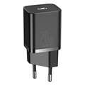 Baseus Super Si Nopea USB-C Matkalaturi CCSUP-C02 - 20W - Valkoinen