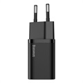 Baseus Super Si Nopea USB-C Matkalaturi CCSUP-C01 - 20W - Musta