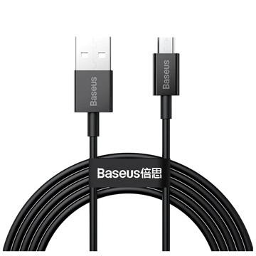 Baseus Superior MicroUSB Nopea Latauskaapeli - 1m - Musta