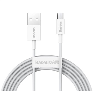 Baseus Superior MicroUSB Nopea Latauskaapeli - 1m - Valkoinen