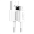 Baseus Superior MicroUSB Nopea Latauskaapeli - 1m - Valkoinen