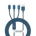 Baseus Superior Series 3-in-1 -pikalatauskaapeli - 1m, 3.5A - sininen