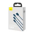 Baseus Superior Series 3-in-1 -pikalatauskaapeli - 1m, 3.5A - sininen