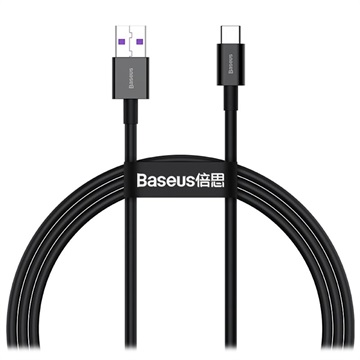 Baseus Superior Series USB-C Data & Latauskaapeli - 66W, 1m (Avoin pakkaus - Tyydyttävä) - Musta