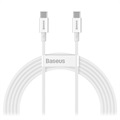 Baseus Superior Series USB-C / USB-C Kaapeli - 100W, 2m - Valkoinen