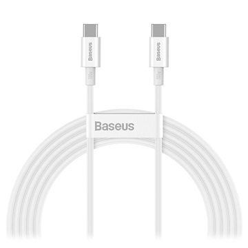 Baseus Superior Series USB-C / USB-C Kaapeli - 100W, 2m - Valkoinen