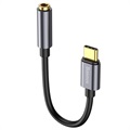 Baseus USB-C / 3.5mm Audio Sovitinkaapeli CAHUB-EZ0G - Tummanharmaa